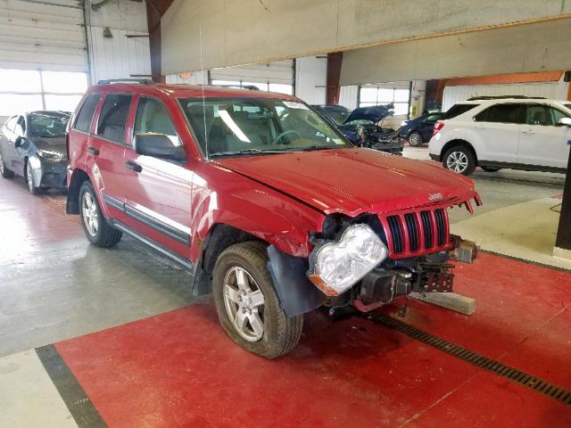 1J4GR48K15C627341 - 2005 JEEP GRAND CHER RED photo 1