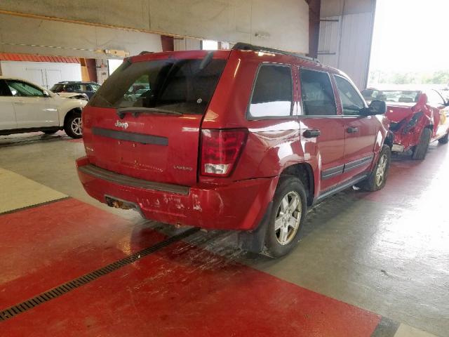 1J4GR48K15C627341 - 2005 JEEP GRAND CHER RED photo 4