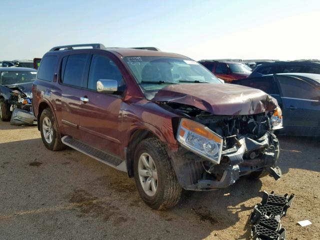 5N1BA0ND1AN618753 - 2010 NISSAN ARMADA SE MAROON photo 1