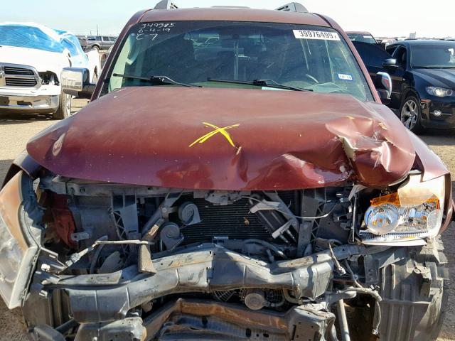 5N1BA0ND1AN618753 - 2010 NISSAN ARMADA SE MAROON photo 7