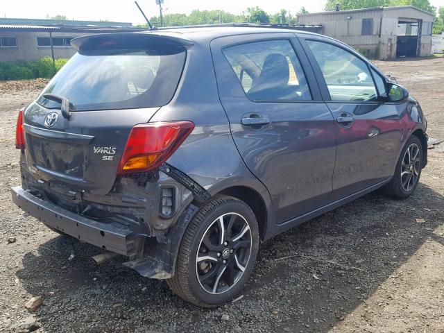 VNKKTUD34HA074160 - 2017 TOYOTA YARIS L GRAY photo 4