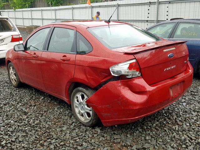 1FAHP36N19W158642 - 2009 FORD FOCUS SES RED photo 3