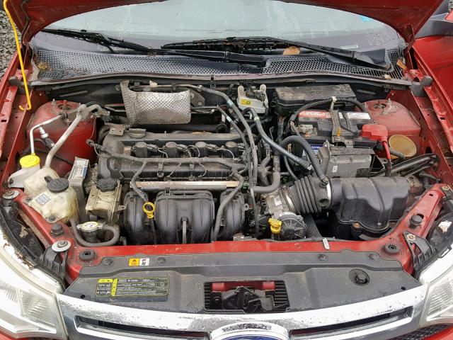 1FAHP36N19W158642 - 2009 FORD FOCUS SES RED photo 7