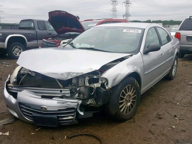 1C3EL56R44N149959 - 2004 CHRYSLER SEBRING LX SILVER photo 2