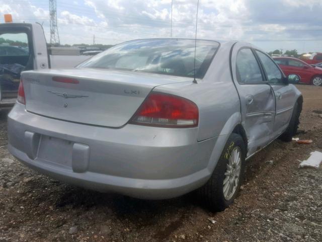 1C3EL56R44N149959 - 2004 CHRYSLER SEBRING LX SILVER photo 4