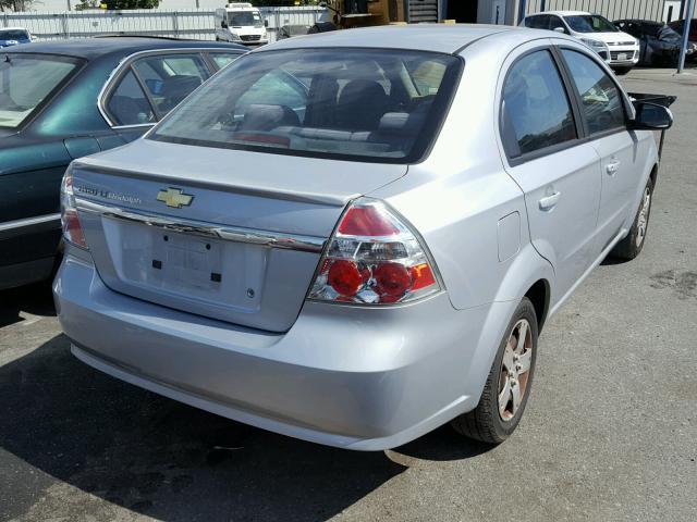 KL1TD5DE2AB047449 - 2010 CHEVROLET AVEO LS SILVER photo 4
