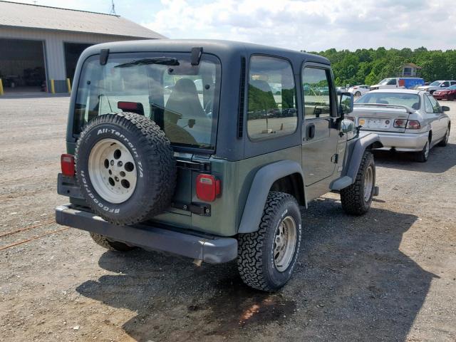 1J4FY19S4XP433894 - 1999 JEEP WRANGLER / GREEN photo 4