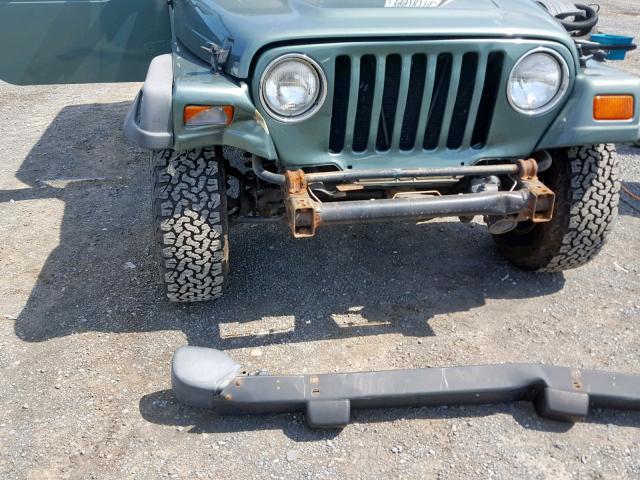 1J4FY19S4XP433894 - 1999 JEEP WRANGLER / GREEN photo 9