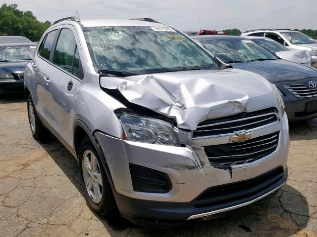 3GNCJLSB6GL167851 - 2016 CHEVROLET TRAX 1LT SILVER photo 1