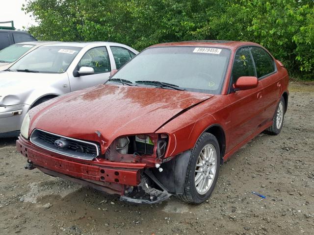 4S3BE625647202585 - 2004 SUBARU LEGACY L S RED photo 2