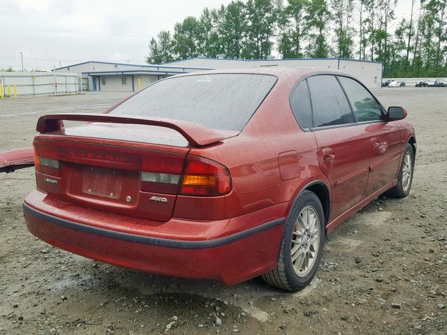 4S3BE625647202585 - 2004 SUBARU LEGACY L S RED photo 4