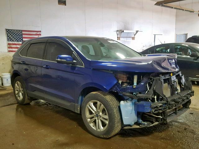 2FMTK4J82FBB91054 - 2015 FORD EDGE SEL BLUE photo 1