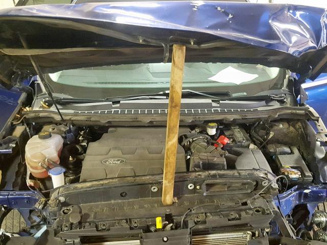 2FMTK4J82FBB91054 - 2015 FORD EDGE SEL BLUE photo 7