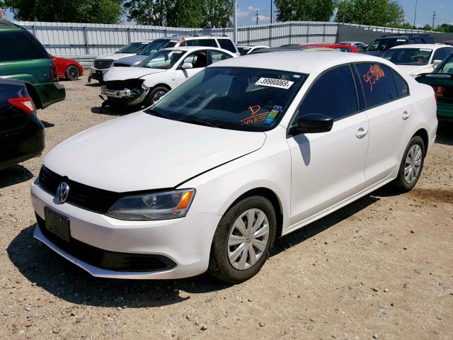 3VW1K7AJ5BM374485 - 2011 VOLKSWAGEN JETTA BASE WHITE photo 2