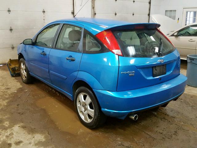 1FAHP37NX7W145044 - 2007 FORD FOCUS ZX5 BLUE photo 3