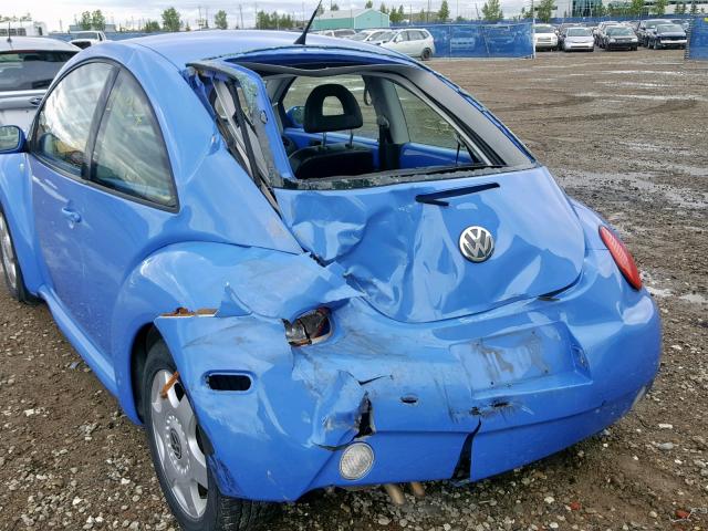 3VWCS21CX1M430593 - 2001 VOLKSWAGEN NEW BEETLE Mavi foto 9