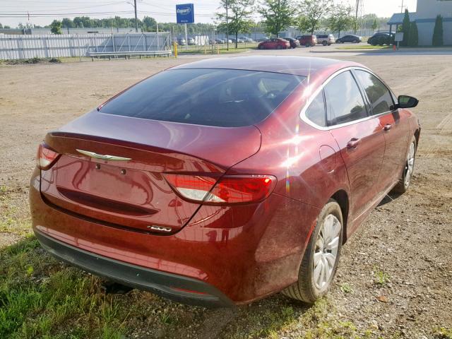 1C3CCCFB0GN114497 - 2016 CHRYSLER 200 LX MAROON photo 4