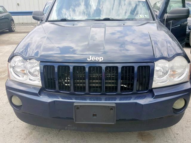 1J4GR48K05C670844 - 2005 JEEP GRAND CHER BLUE photo 7