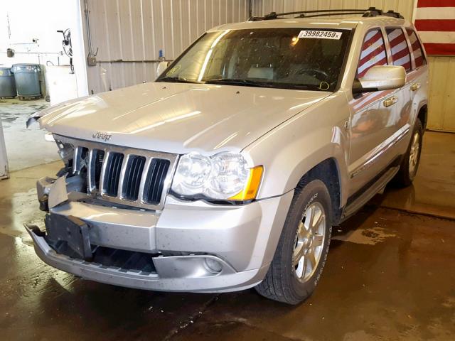 1J8HR58NX8C152828 - 2008 JEEP GRAND CHER SILVER photo 2