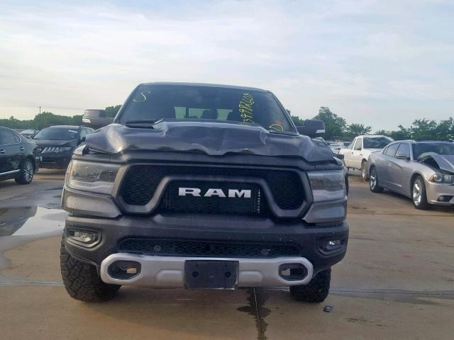 1C6SRFLT7KN694643 - 2019 RAM 1500 REBEL ნაცრისფერი ფოტო 9