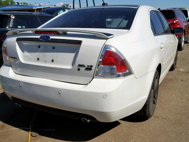 3FAHP02148R175082 - 2008 FORD FUSION SEL WHITE photo 4