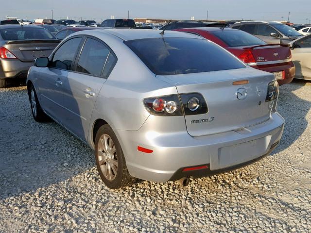 JM1BK323681826904 - 2008 MAZDA 3 S SILVER photo 3