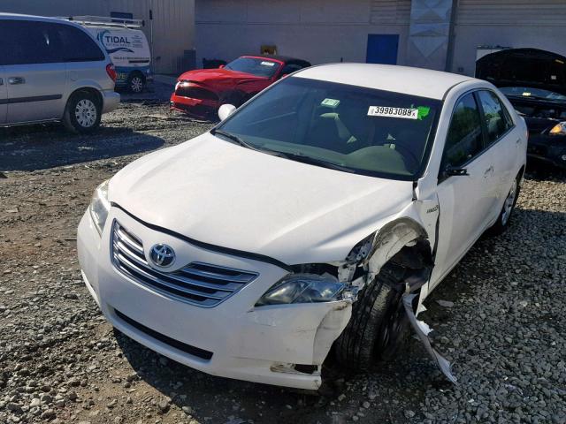 4T1BB46K59U092789 - 2009 TOYOTA CAMRY HYBR WHITE photo 2