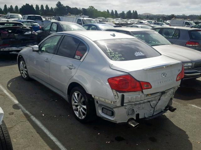 JNKCV61E39M013292 - 2009 INFINITI G37 BASE WHITE photo 3