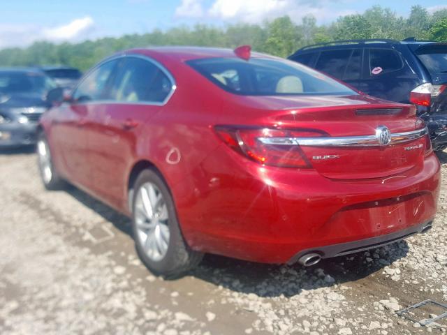 2G4GN5EX8F9239132 - 2015 BUICK REGAL PREM RED photo 3