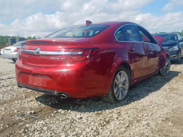 2G4GN5EX8F9239132 - 2015 BUICK REGAL PREM RED photo 4