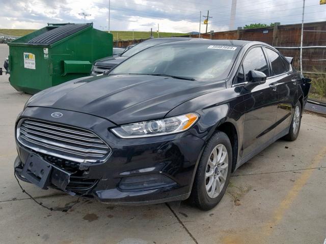 3FA6P0G70FR279795 - 2015 FORD FUSION S BLACK photo 2