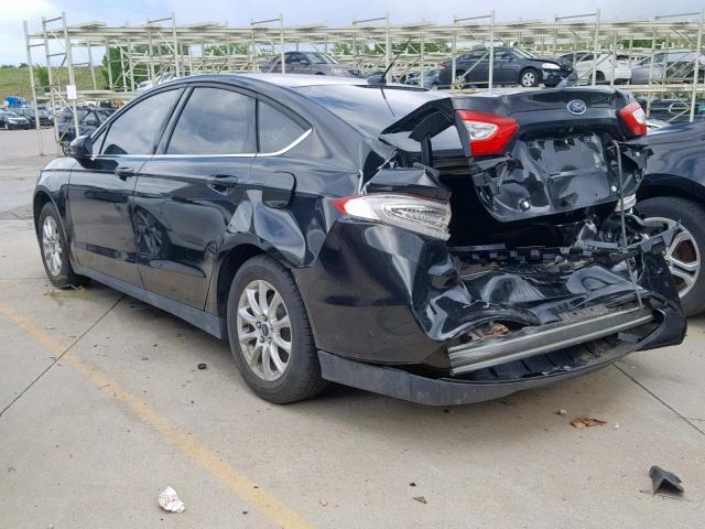 3FA6P0G70FR279795 - 2015 FORD FUSION S BLACK photo 3