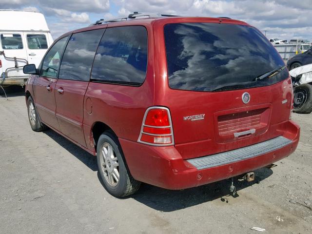 2MRDA23245BJ02217 - 2005 MERCURY MONTEREY P RED photo 3