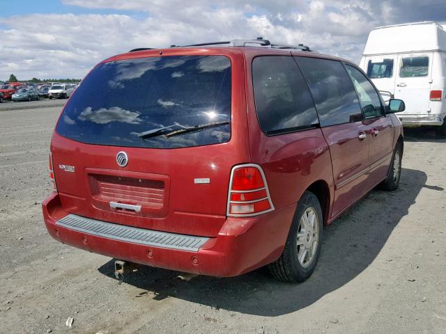 2MRDA23245BJ02217 - 2005 MERCURY MONTEREY P RED photo 4