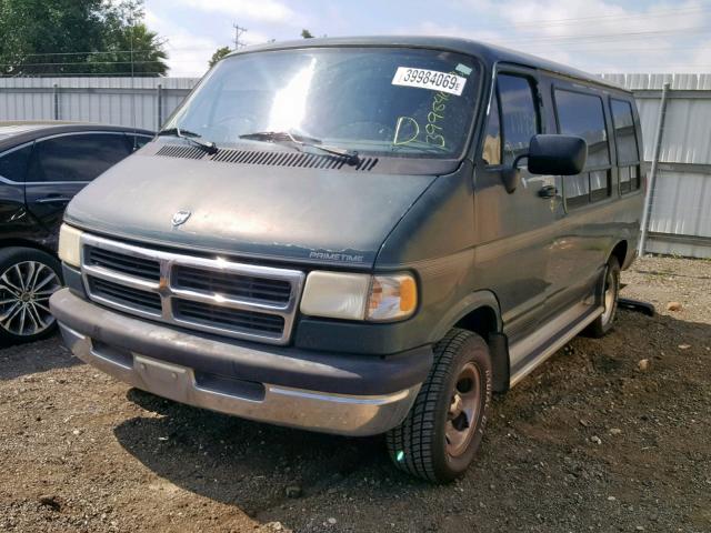 2B6HB21XXVK576483 - 1997 DODGE RAM VAN B2 GREEN photo 2