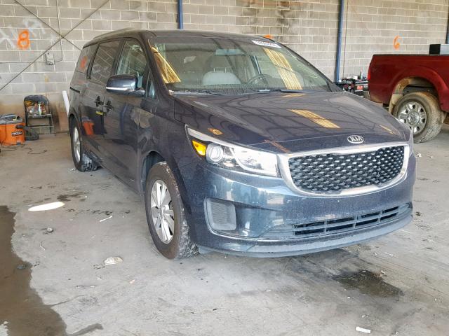 KNDMB5C12G6148719 - 2016 KIA SEDONA LX BLUE photo 1