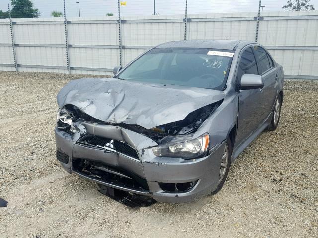 JA32U2FU6CU015682 - 2012 MITSUBISHI LANCER ES/ GRAY photo 2