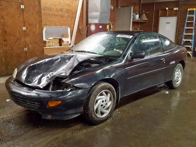 1G1JC1248W7206838 - 1998 CHEVROLET CAVALIER B BLACK photo 2