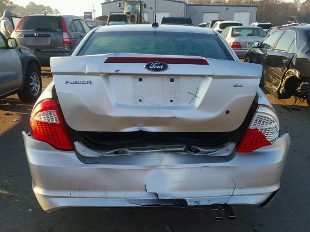 3FAHP0HA0CR341694 - 2012 FORD FUSION SE SILVER photo 10