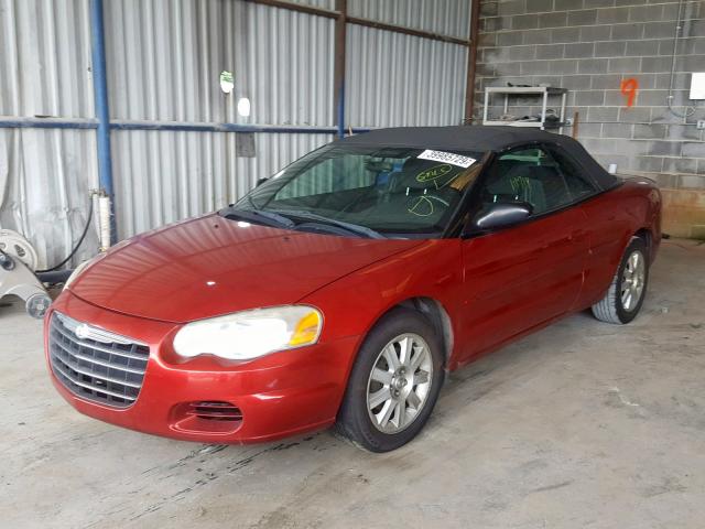 1C3EL75R05N521280 - 2005 CHRYSLER SEBRING GT RED photo 2