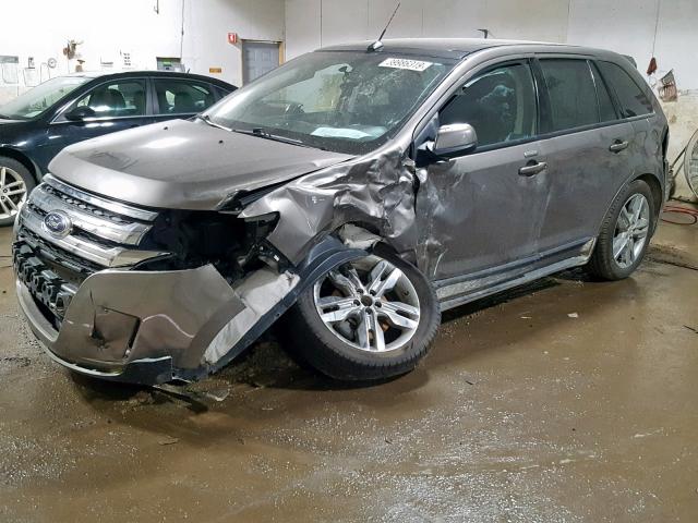 2FMDK3J9XDBA69997 - 2013 FORD EDGE SEL TAN photo 2