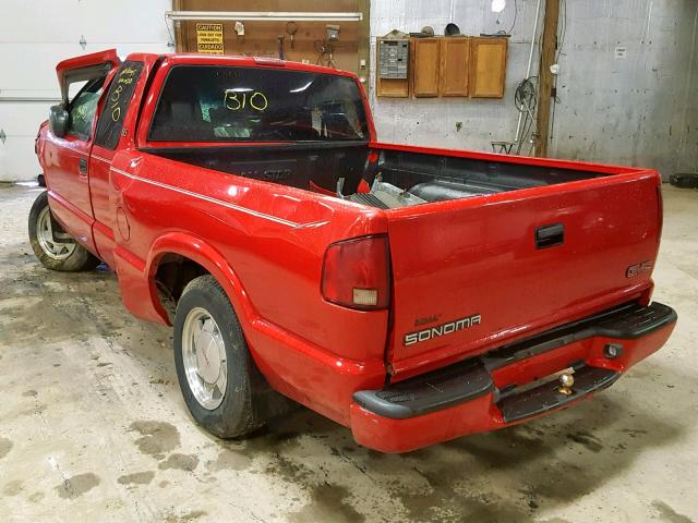 1GTCS19W428200761 - 2002 GMC SONOMA RED photo 3