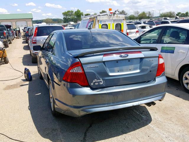 3FAHP0JA4CR135580 - 2012 FORD FUSION SEL TEAL photo 3