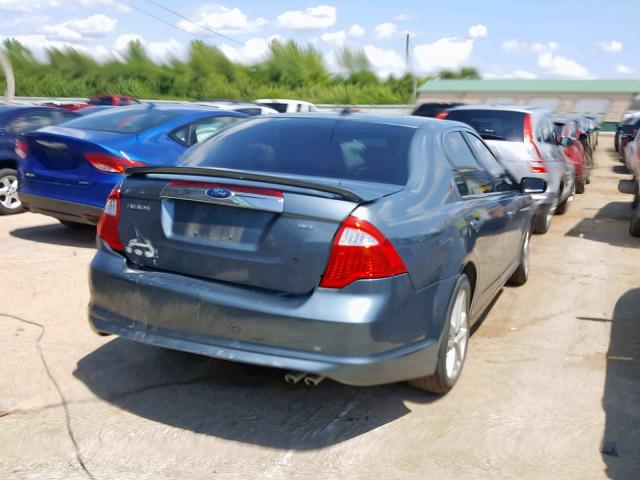 3FAHP0JA4CR135580 - 2012 FORD FUSION SEL TEAL photo 4