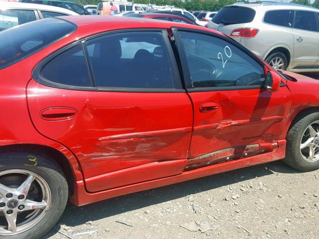 1G2WP52K41F268294 - 2001 PONTIAC GRAND PRIX RED photo 9