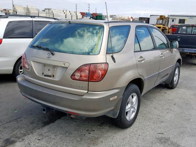 JT6HF10U4X0028279 - 1999 LEXUS RX 300 GOLD photo 4