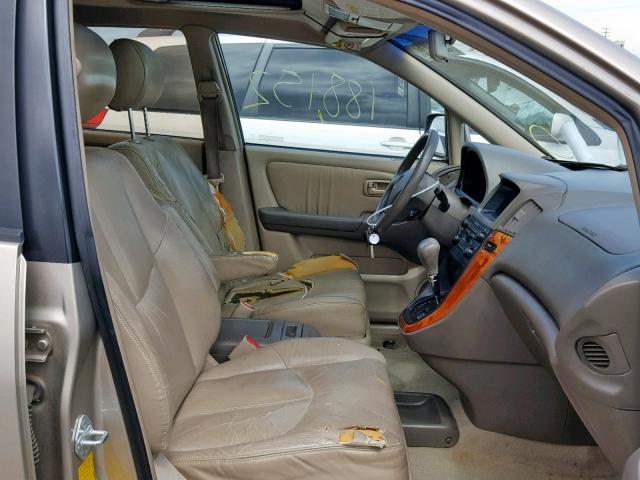 JT6HF10U4X0028279 - 1999 LEXUS RX 300 GOLD photo 5