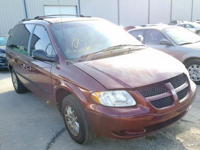 1B4GP45312B700621 - 2002 DODGE CARAVAN SP BURGUNDY photo 1