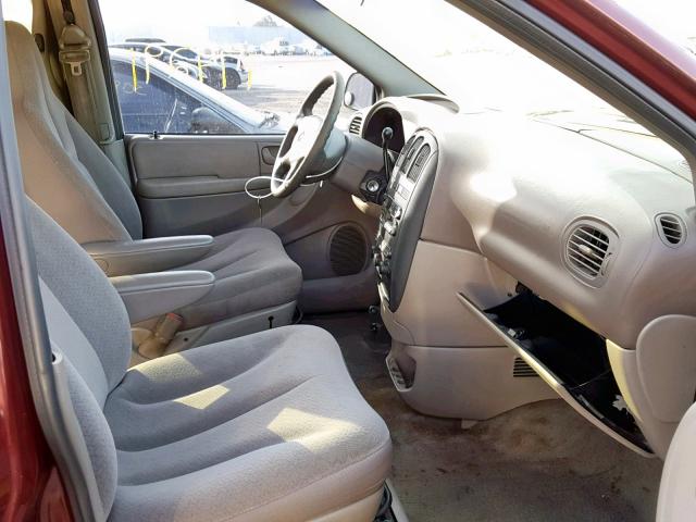 1B4GP45312B700621 - 2002 DODGE CARAVAN SP BURGUNDY photo 5