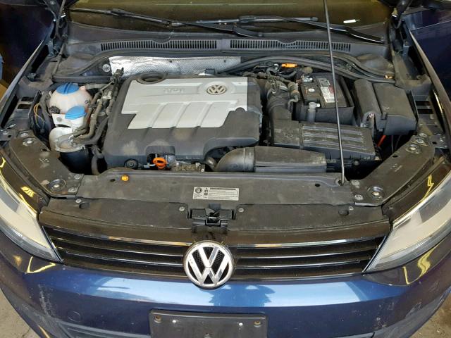 3VW3L7AJ6BM074072 - 2011 VOLKSWAGEN JETTA TDI BLUE photo 7